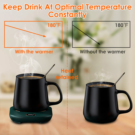 3 Color Options -- 1Pc Electric Coffee Mug Warmer For Desk Auto Shut Off USB Tea Milk Beverage Cup Heater Heating Plate For Office Home 3 Temperature Setting