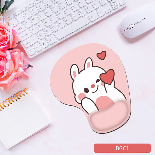 Silicone wrist mouse pad female comfortable computer soft non-slip hand rest pad thick non-slip wrist rest cute game pad