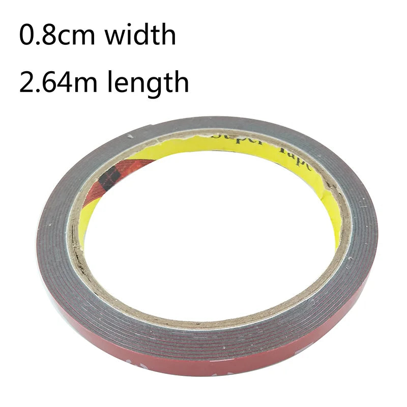 1pc 0.8CM Width Car Sticker for 3M Double Foam Faced Adhesive Tape Auto Glue Sticker Multi-function Car Accessories Car-styling
