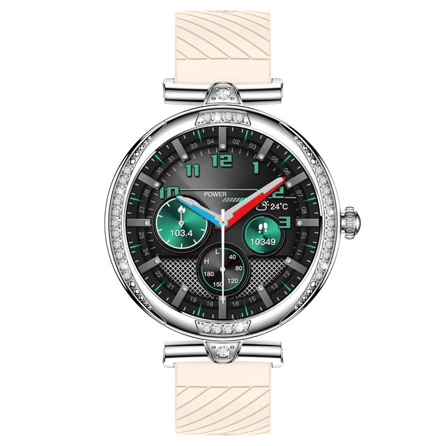 NX17 Pro Smart Watch Fashion Dimanond Ladies Wristwatch Amoled Bluetooth Calling Health Monitoring Women Fitness Smartwatch