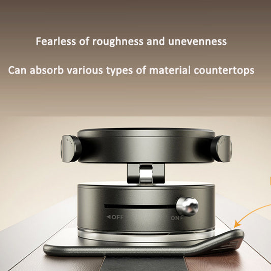 Suction cup type vacuum phone holder with magnetic suction chuck