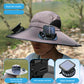 Camper Solar Fan Hat Fishing Hat Men's Outdoor Mountaineering UV Protection Sunshade Fishing Hat with Fan