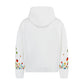 Small floral embroidery hooded sweatshirt