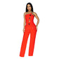 Fashion Women's Sleeveless Buttoned Jumpsuit Long Pants