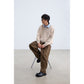 Fake Two-Piece Stripe Turn-Down Collar Sweater Top Knitwear