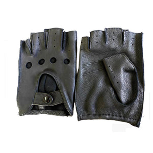 Winter Half Finger Leather Gloves Outdoor Cycling Leather Gloves Street Dance Thunderbolt Gloves