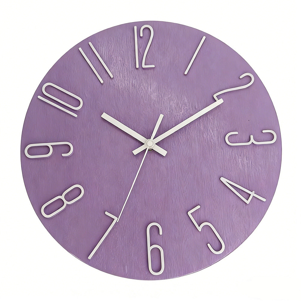 12 Inch 30CM Plastic Wall Clock Without Glass Luxury Decorative Spanish Style Wall Clock