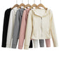 Waist hugging hooded slim fit hoodie