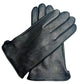 Men's imitation deer skin, wool lined business gloves, outdoor velvet, autumn and winter warm goat skin leather gloves