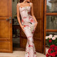 Long Sleeveless Belted Backless Fitted Bodycon Casual Sexy Dress
