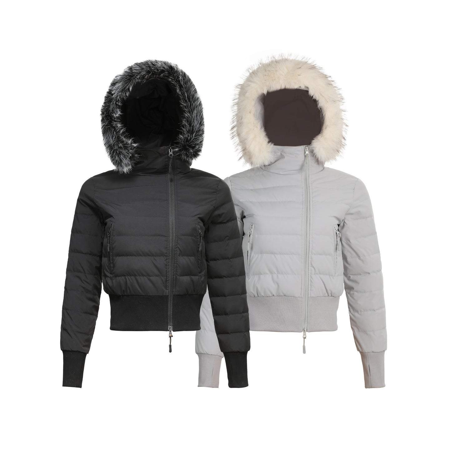 Waist hugging hooded versatile warm thick cotton coat for women