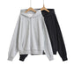 Loose hooded long sleeved sweatshirt