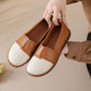 Leather soft sole one foot soft cowhide women's shoes comfortable single shoe