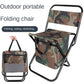 Outdoor Camping Folding Chair with Storage Backrest and Carrying Bag for Art Students' Sketching