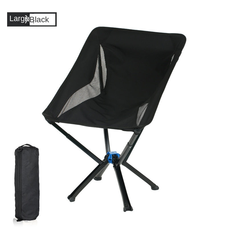 Outdoor Camping Picnic Folding Chair Umbrella Chair Aluminum Lightweight Portable Backrest Moon Chair