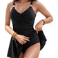 V-neck Skirt Pants Jumpsuit Slimming Sexy Bikini Swimsuit for Women