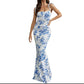 Long Sleeveless Belted Backless Fitted Bodycon Casual Sexy Dress