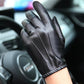 Sheepskin Leather Gloves Men Winter Lined Thickened Warm Riding Motorcycle Driving Touch Screen Mitten Gloves