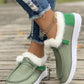 Women's casual shoes with plush and fuzzy cotton shoes