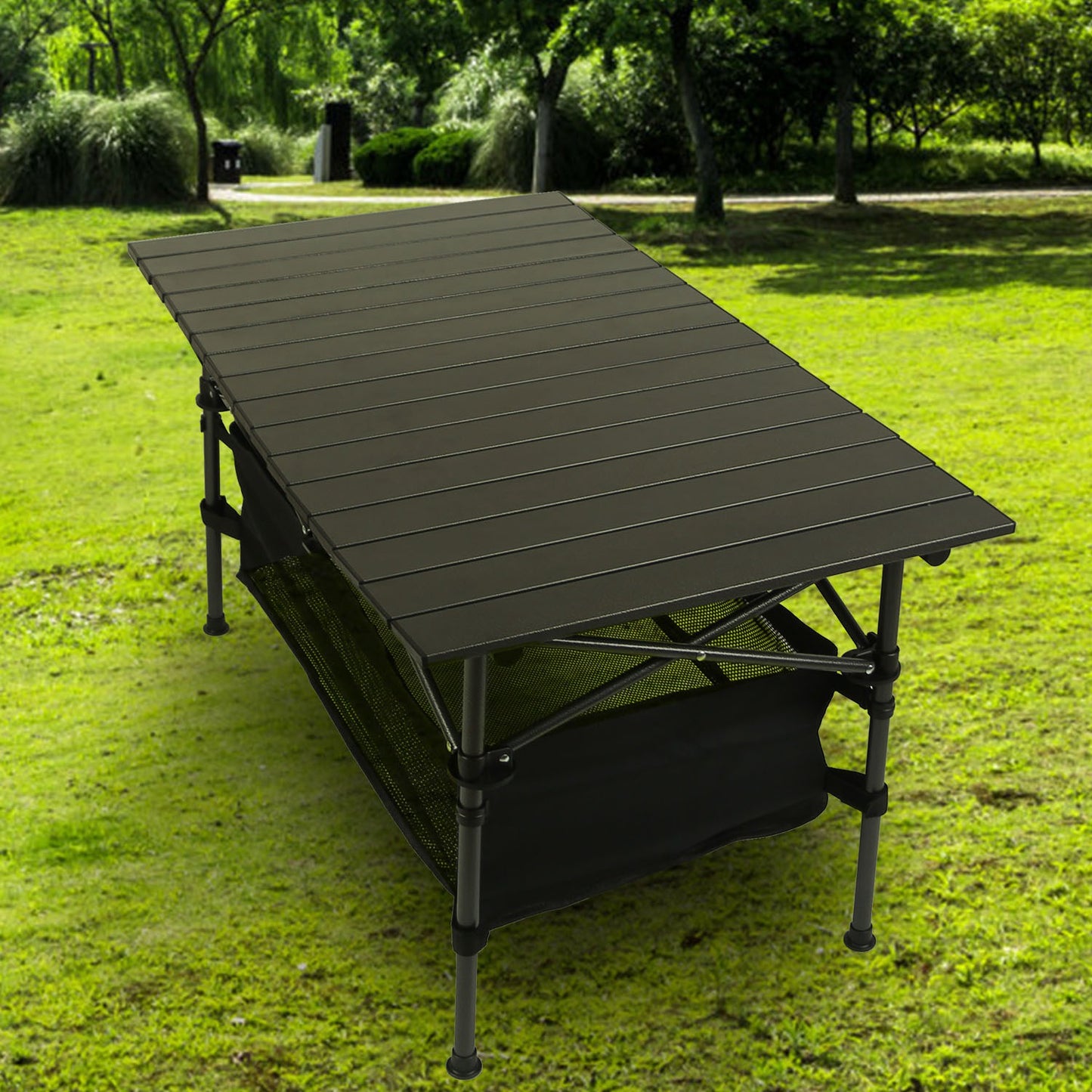 1Pc Folding Camping Table Portable Lightweight Aluminum Roll-up Picnic BBQ Desk With Carrying Bag For Outdoor Beach Backyard Party Patio Fedex Shipping