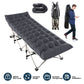 1Pc Folding Camping Cot Portable Sleeping Camping Bed Collapsible Travel Camp Cots Guest Bed Cot With 2-Sided Soft Pad 440LBS Max Load