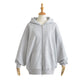 Loose hooded long sleeved sweatshirt