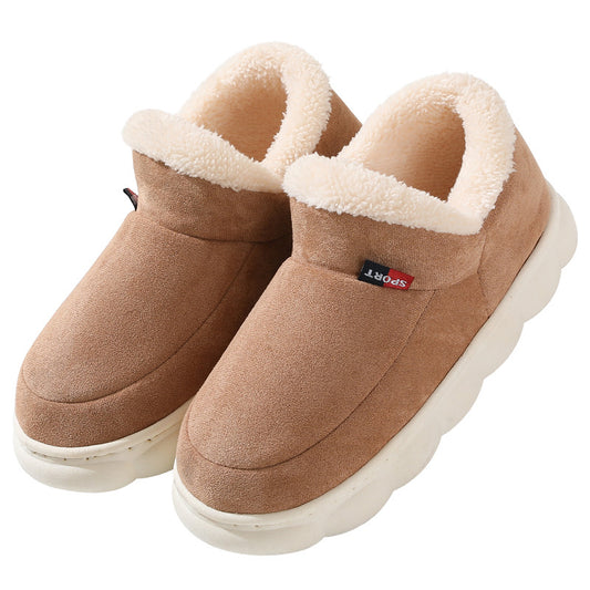 Men's and women's outerwear bags with warm thick soled slippers