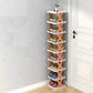 1Pc 9Tier Narrow Entryway Shoe Rack Plastic Vertical Shoe Organizer Space Saving Free Standing Shoes Storage Shelf Closet Hallway