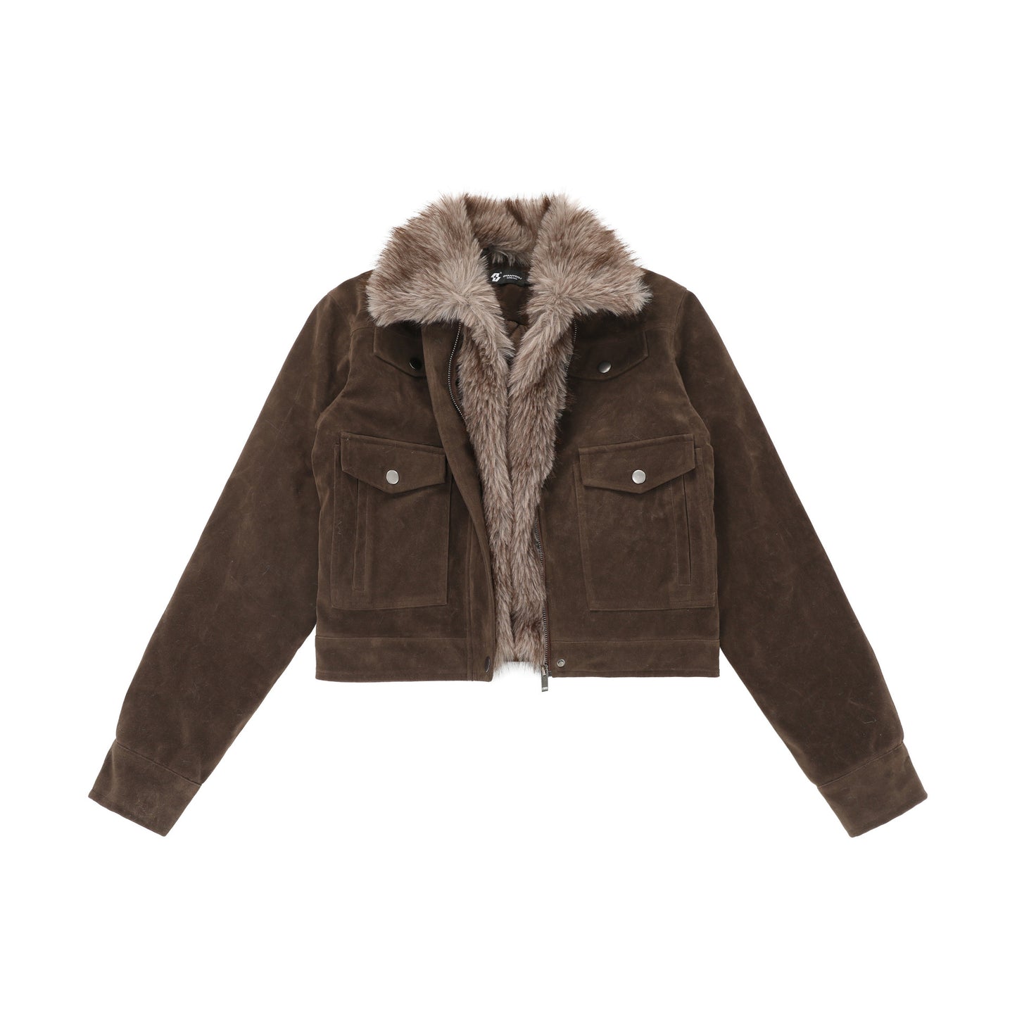 Melad Plush Collar Cotton Jacket for Women