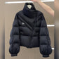 Short Cotton Coat for WomenShort Length Loose Fit Thicken Design Fashionable Outerwear