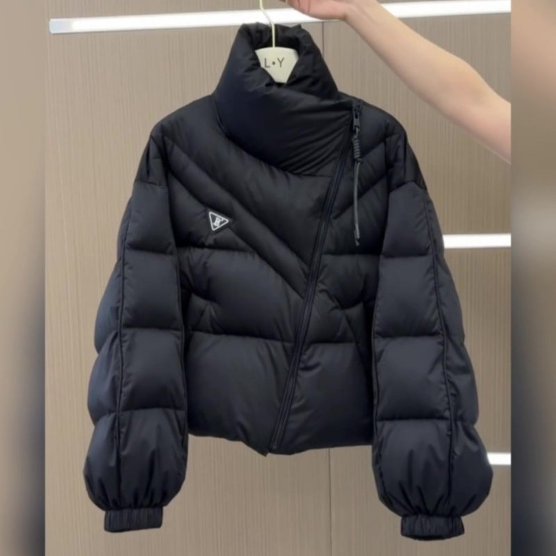 Short Cotton Coat for WomenShort Length Loose Fit Thicken Design Fashionable Outerwear