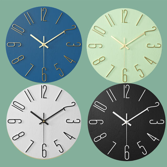 12 Inch 30CM Plastic Wall Clock Without Glass Luxury Decorative Spanish Style Wall Clock