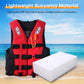 S-M-L-XL-2XL-3XL adult life jacket: buoyant, for sea fishing/outdoor sports, coated Oxford cloth.