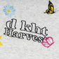 Butterfly letter embroidered hooded sweatshirt