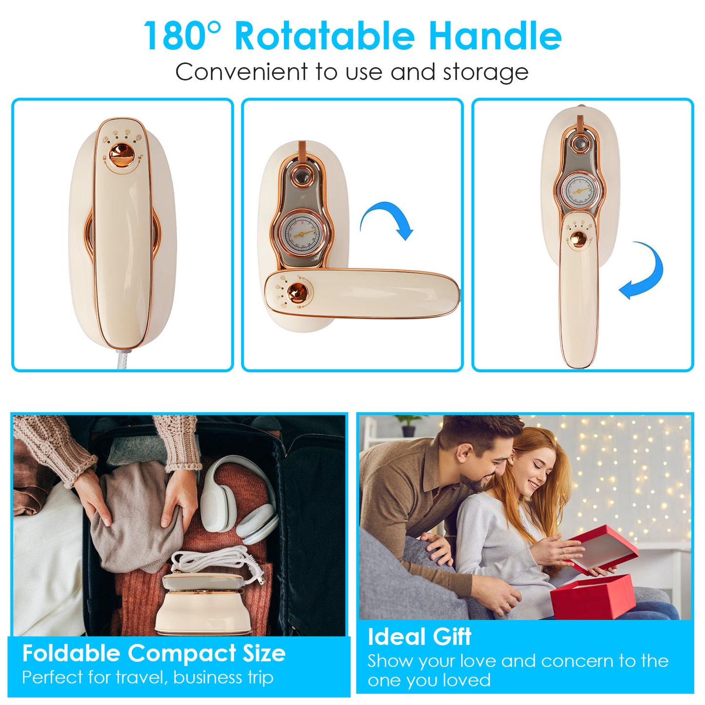 Foldable Handheld Clothes Iron Steamer