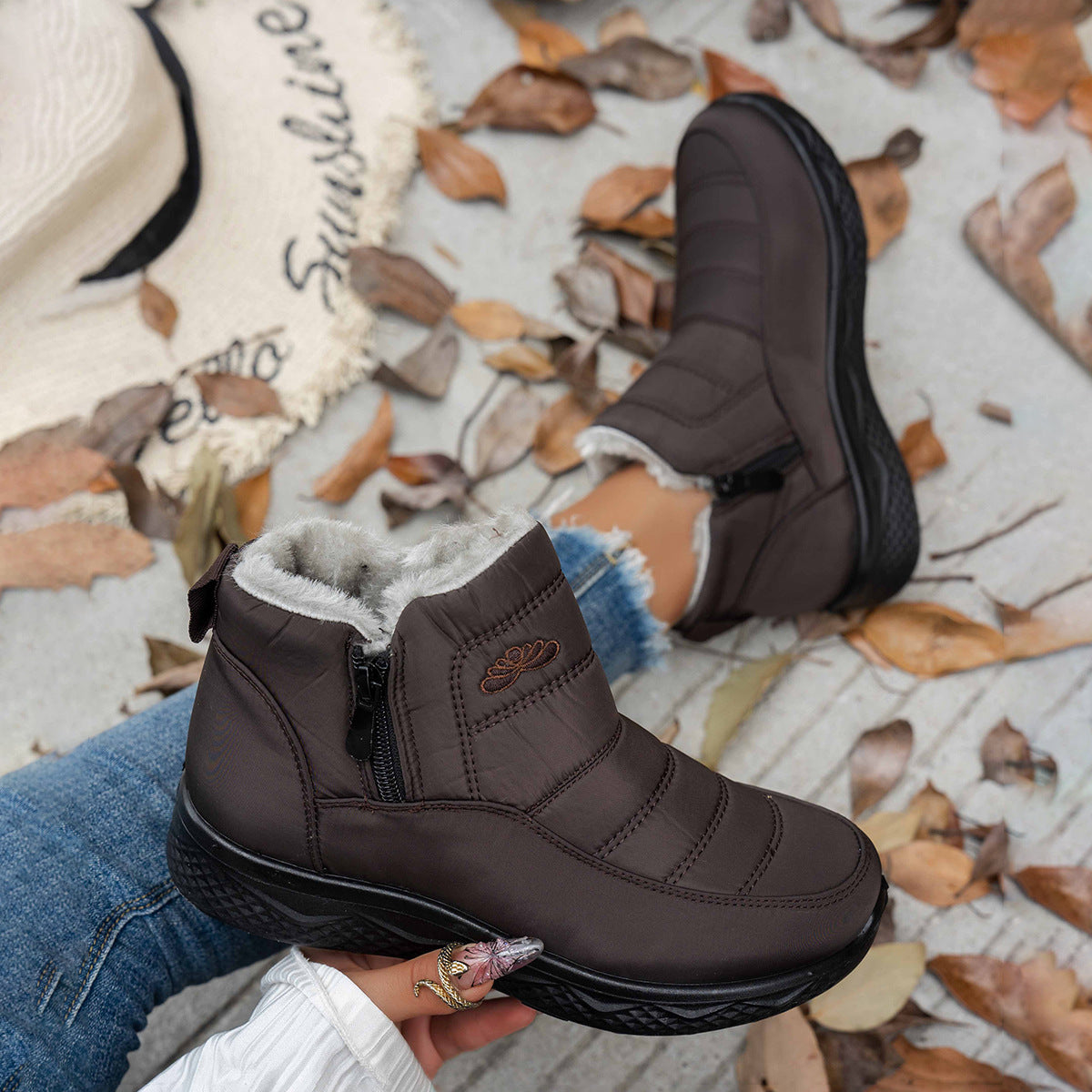 Thick and Warm Cotton Boots with Velvet for Children