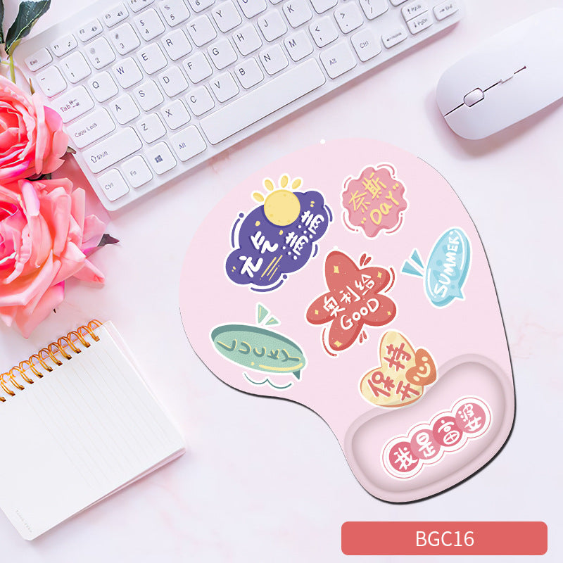Silicone wrist mouse pad female comfortable computer soft non-slip hand rest pad thick non-slip wrist rest cute game pad