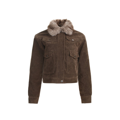 Melad Plush Collar Cotton Jacket for Women