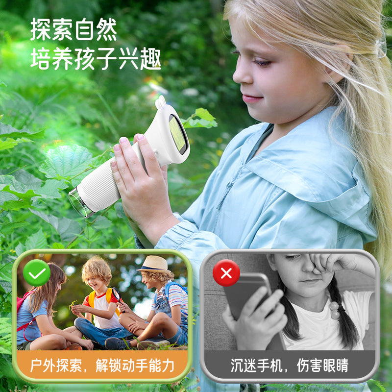 Portable High-Definition Optical Microscope for Children - Educational Science Toy and Gift for Student Experiments