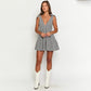 Casual Tie-Back Vest V-Neck Short Dress for Women