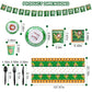 171Pcs Baseball Party Supplies Kit Baseball Birthday Party Disposable Dinnerware Set Baseball Themed Party Tableware Decorations Cups Plates Napkins Spoons Knives Forks Tableclothes
