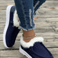 Women's casual shoes with plush and fuzzy cotton shoes