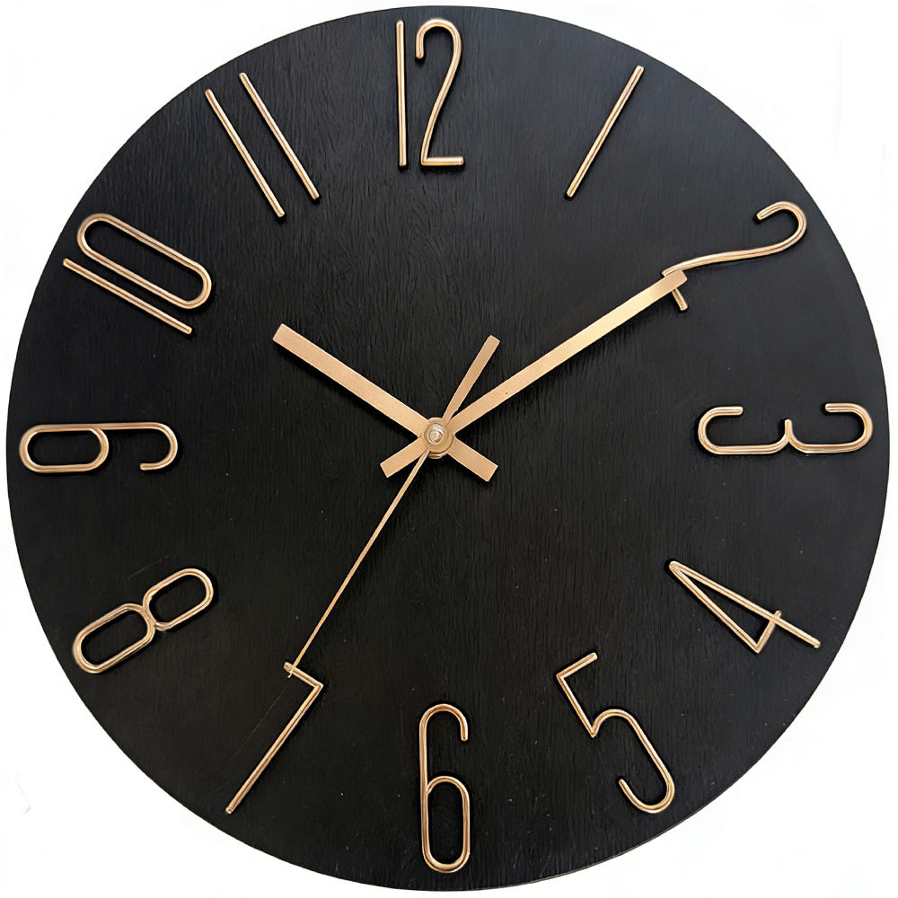 12 Inch 30CM Plastic Wall Clock Without Glass Luxury Decorative Spanish Style Wall Clock