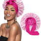 Bow bow ribbon nightcap single-layer color Ding round hat long tail hair care hat