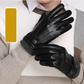 Sheepskin Leather Gloves Men Winter Lined Thickened Warm Riding Motorcycle Driving Touch Screen Mitten Gloves
