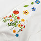 Small floral embroidery hooded sweatshirt