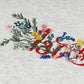Vine flower embroidered hooded sweatshirt