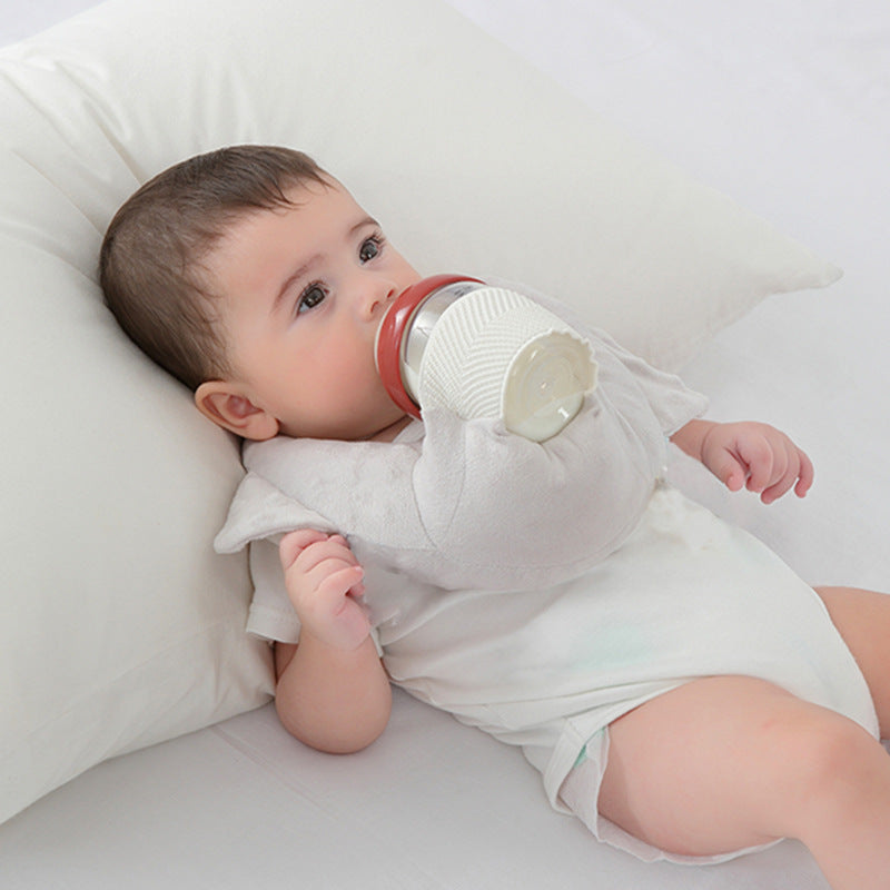 Feeding Assistant Multi-functional Nursing Pillow with Bottle Holder and Anti-Tilt Support for Babies