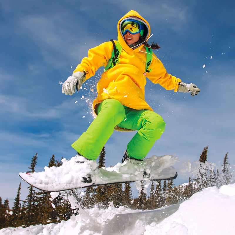 Ski Gloves with Built-in Wrist Guards, Waterproof for Ski/Snowboard Carving, Professional 3M Fleece-Lined Thickened Gloves