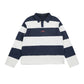 Casual Printed Long Sleeve Polo Collar Hoodie with Patchwork Design